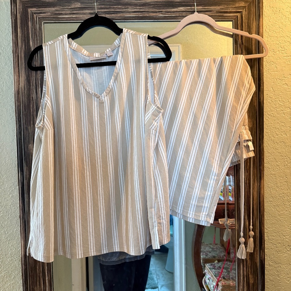 Kim Gravel two piece cabana beach set